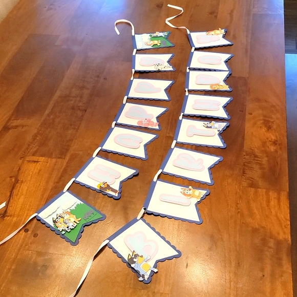 Bluey Happy Birthday Banner Garland - Picture 2 of 8